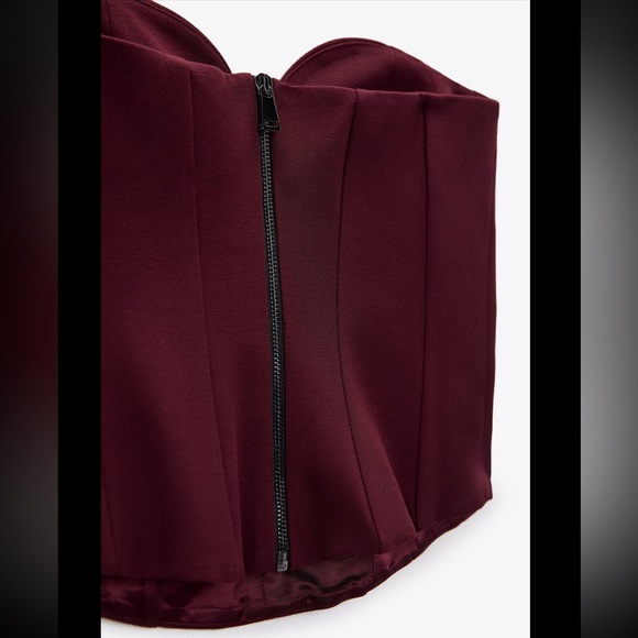 ZARA BLOGGERS FAVORITE SWEETHEART NECKLINE BUSTIER - Picture 8 of 17